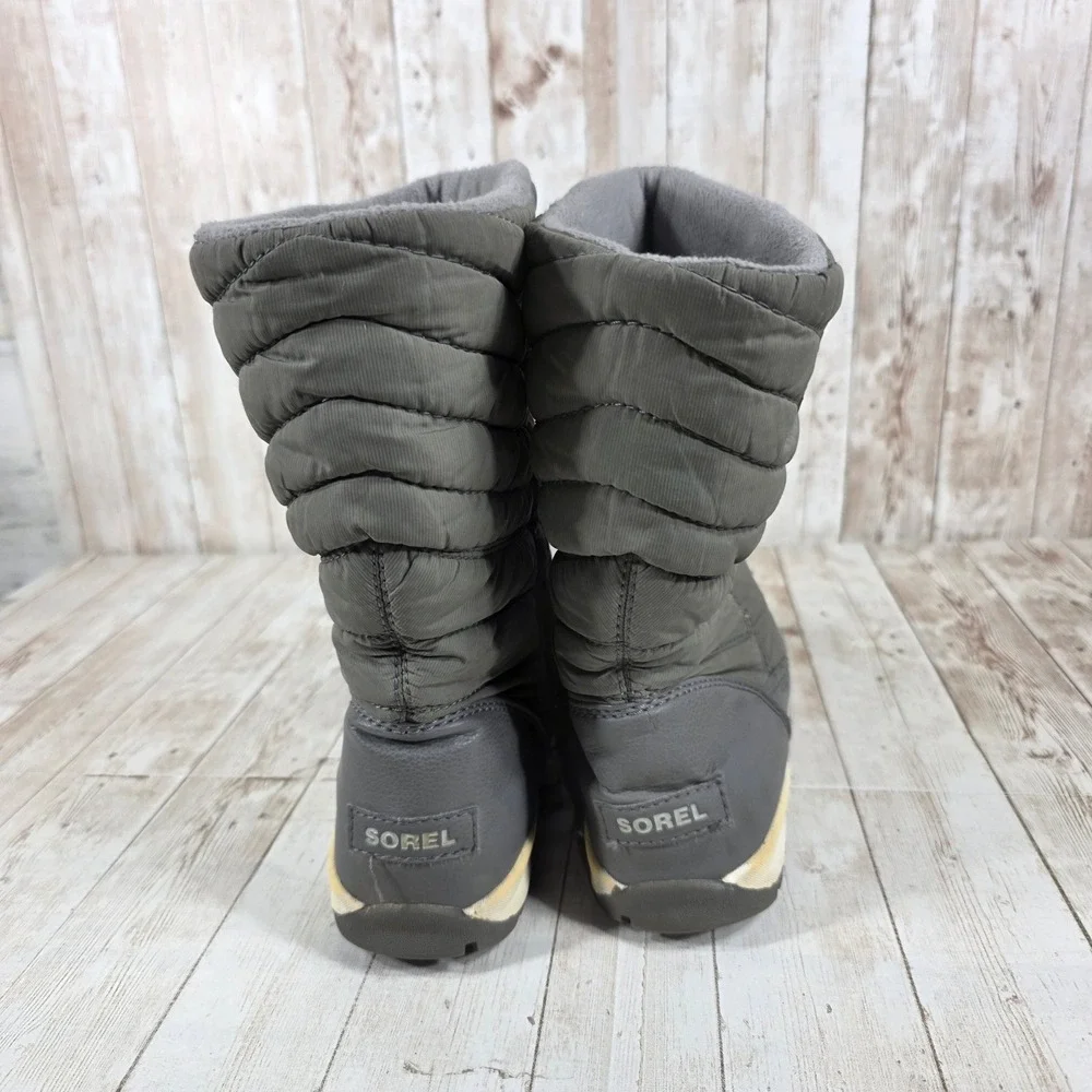 Sorel Women's Waterproof Puffer Snow Boots‎ Gray Size 7